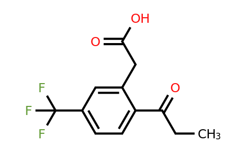 1805729-02-5 | 2-Propionyl-5-(trifluoromethyl)phenylacetic acid
