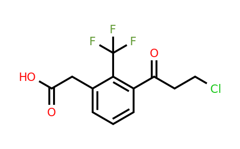 1805729-11-6 | 3-(3-Chloropropanoyl)-2-(trifluoromethyl)phenylacetic acid
