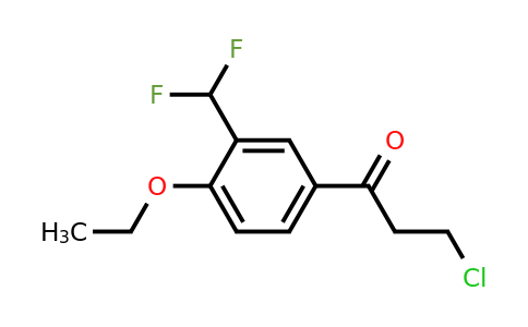1805729-73-0 | 3-Chloro-1-(3-(difluoromethyl)-4-ethoxyphenyl)propan-1-one