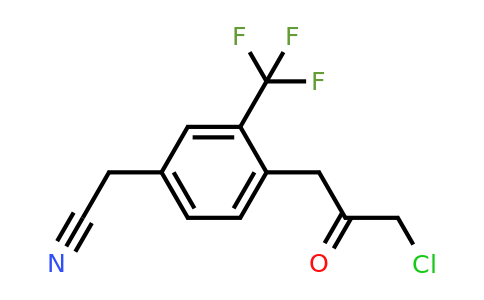 1805730-25-9 | 4-(3-Chloro-2-oxopropyl)-3-(trifluoromethyl)phenylacetonitrile