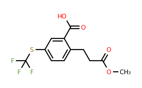 1805731-76-3 | 2-(3-Methoxy-3-oxopropyl)-5-(trifluoromethylthio)benzoic acid