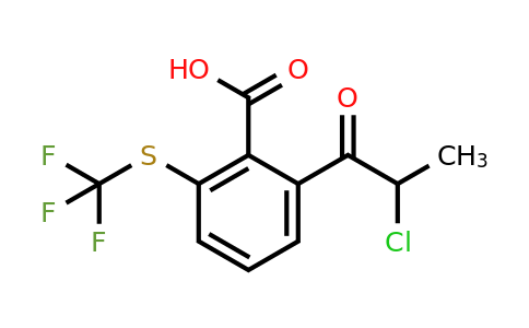 1805732-06-2 | 2-(2-Chloropropanoyl)-6-(trifluoromethylthio)benzoic acid