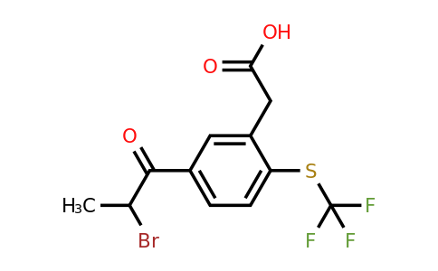 1805732-53-9 | 5-(2-Bromopropanoyl)-2-(trifluoromethylthio)phenylacetic acid