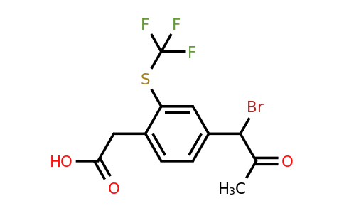 1805732-64-2 | 4-(1-Bromo-2-oxopropyl)-2-(trifluoromethylthio)phenylacetic acid