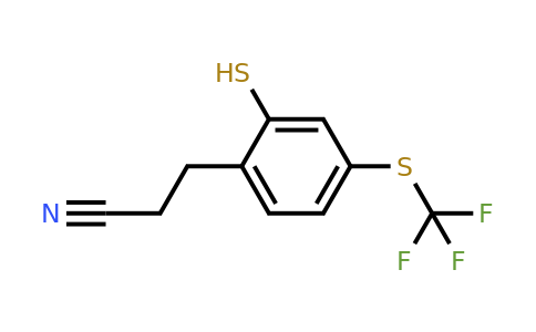 1805732-70-0 | 3-(2-Mercapto-4-(trifluoromethylthio)phenyl)propanenitrile