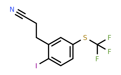 1805732-90-4 | 3-(2-Iodo-5-(trifluoromethylthio)phenyl)propanenitrile