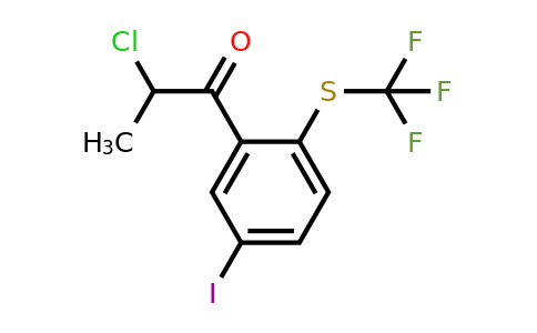 1805733-45-2 | 2-Chloro-1-(5-iodo-2-(trifluoromethylthio)phenyl)propan-1-one