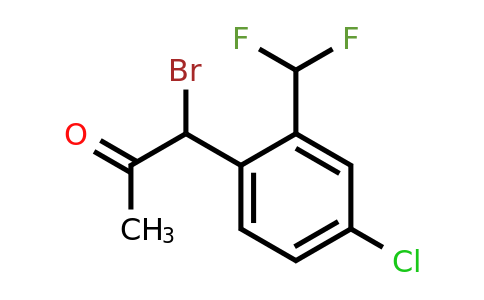 1805733-50-9 | 1-Bromo-1-(4-chloro-2-(difluoromethyl)phenyl)propan-2-one