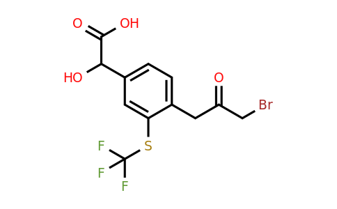 1805733-51-0 | 4-(3-Bromo-2-oxopropyl)-3-(trifluoromethylthio)mandelic acid