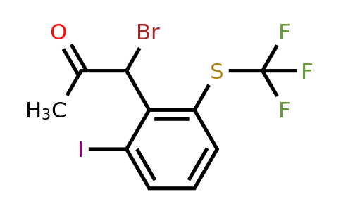 1805733-59-8 | 1-Bromo-1-(2-iodo-6-(trifluoromethylthio)phenyl)propan-2-one