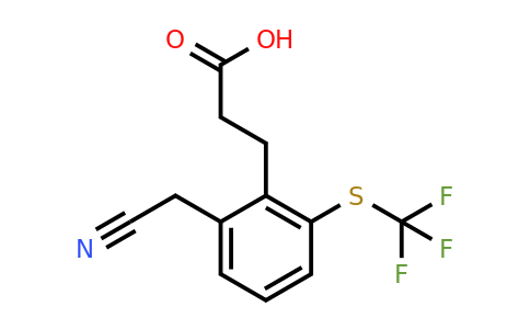 1805733-73-6 | 2-(2-Carboxyethyl)-3-(trifluoromethylthio)phenylacetonitrile
