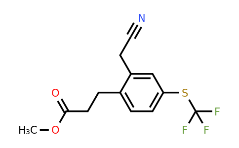 1805733-96-3 | Methyl 3-(2-(cyanomethyl)-4-(trifluoromethylthio)phenyl)propanoate