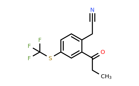 1805734-16-0 | 2-Propionyl-4-(trifluoromethylthio)phenylacetonitrile