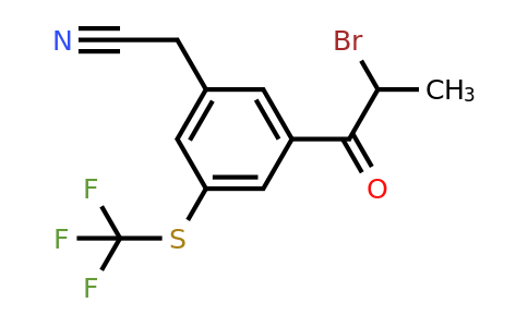 1805734-23-9 | 3-(2-Bromopropanoyl)-5-(trifluoromethylthio)phenylacetonitrile