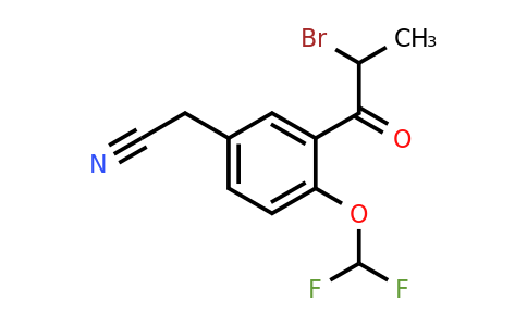 1805735-36-7 | 3-(2-Bromopropanoyl)-4-(difluoromethoxy)phenylacetonitrile