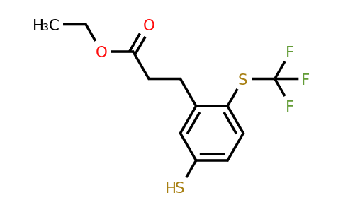 1805738-54-8 | Ethyl 3-(5-mercapto-2-(trifluoromethylthio)phenyl)propanoate