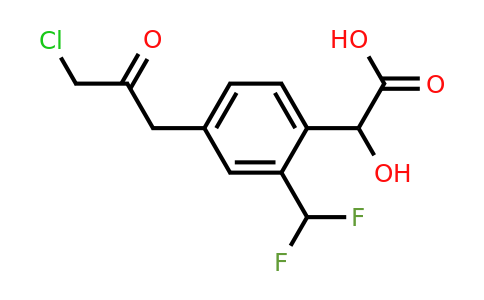1805739-62-1 | 4-(3-Chloro-2-oxopropyl)-2-(difluoromethyl)mandelic acid