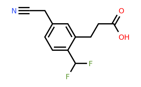 1805739-68-7 | 3-(2-Carboxyethyl)-4-(difluoromethyl)phenylacetonitrile