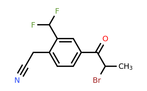 1805740-00-4 | 4-(2-Bromopropanoyl)-2-(difluoromethyl)phenylacetonitrile