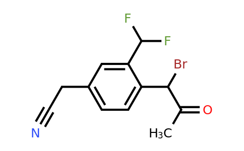 1805740-27-5 | 4-(1-Bromo-2-oxopropyl)-3-(difluoromethyl)phenylacetonitrile