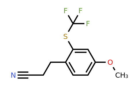 1805741-21-2 | 3-(4-Methoxy-2-(trifluoromethylthio)phenyl)propanenitrile