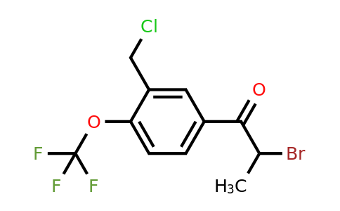 1805741-50-7 | 2-Bromo-1-(3-(chloromethyl)-4-(trifluoromethoxy)phenyl)propan-1-one