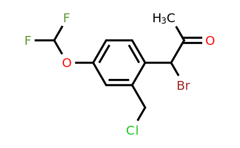 1805741-95-0 | 1-Bromo-1-(2-(chloromethyl)-4-(difluoromethoxy)phenyl)propan-2-one