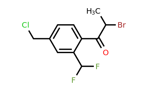 1805742-55-5 | 2-Bromo-1-(4-(chloromethyl)-2-(difluoromethyl)phenyl)propan-1-one