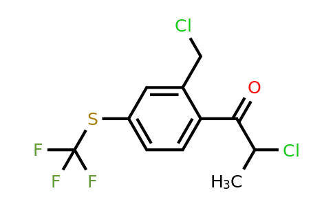 1805743-59-2 | 2-Chloro-1-(2-(chloromethyl)-4-(trifluoromethylthio)phenyl)propan-1-one