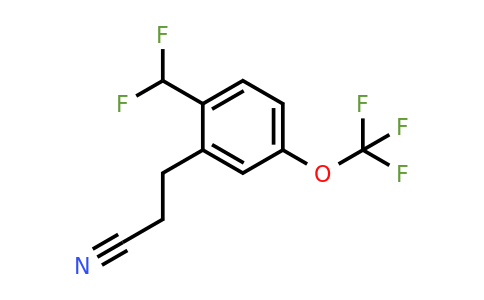 1805744-66-4 | 3-(2-(Difluoromethyl)-5-(trifluoromethoxy)phenyl)propanenitrile