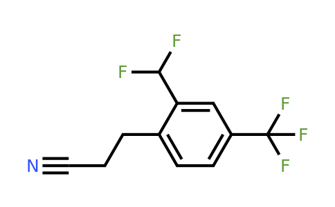1805745-02-1 | 3-(2-(Difluoromethyl)-4-(trifluoromethyl)phenyl)propanenitrile