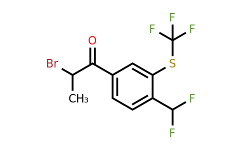 1805745-58-7 | 2-Bromo-1-(4-(difluoromethyl)-3-(trifluoromethylthio)phenyl)propan-1-one