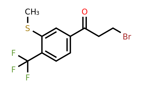 1805748-36-0 | 3-Bromo-1-(3-(methylthio)-4-(trifluoromethyl)phenyl)propan-1-one