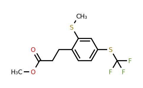 1805748-44-0 | Methyl 3-(2-(methylthio)-4-(trifluoromethylthio)phenyl)propanoate