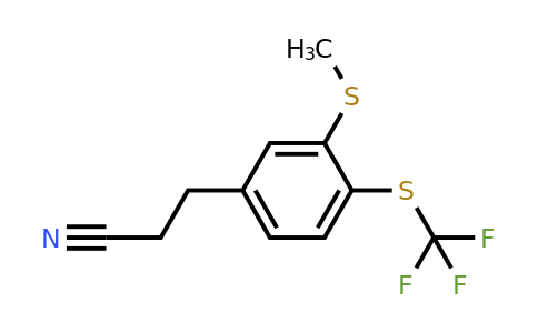 1805748-46-2 | 3-(3-(Methylthio)-4-(trifluoromethylthio)phenyl)propanenitrile