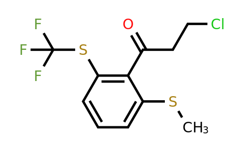 1805748-58-6 | 3-Chloro-1-(2-(methylthio)-6-(trifluoromethylthio)phenyl)propan-1-one