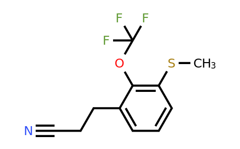 1805748-87-1 | 3-(3-(Methylthio)-2-(trifluoromethoxy)phenyl)propanenitrile