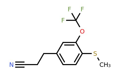 1805748-89-3 | 3-(4-(Methylthio)-3-(trifluoromethoxy)phenyl)propanenitrile
