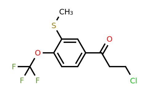 1805749-13-6 | 3-Chloro-1-(3-(methylthio)-4-(trifluoromethoxy)phenyl)propan-1-one