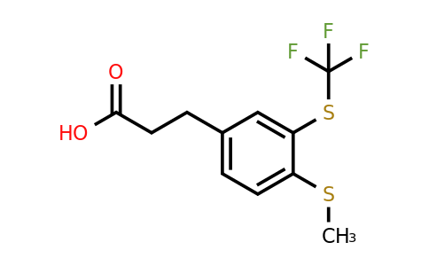 1805751-43-2 | 3-(4-(Methylthio)-3-(trifluoromethylthio)phenyl)propanoic acid