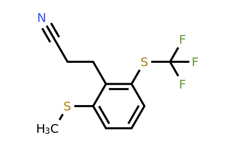 1805751-50-1 | 3-(2-(Methylthio)-6-(trifluoromethylthio)phenyl)propanenitrile