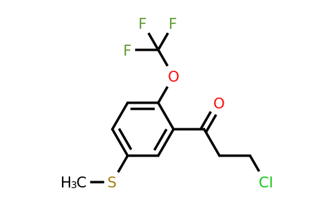 1805754-80-6 | 3-Chloro-1-(5-(methylthio)-2-(trifluoromethoxy)phenyl)propan-1-one