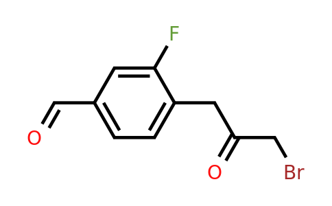 1805755-56-9 | 4-(3-Bromo-2-oxopropyl)-3-fluorobenzaldehyde