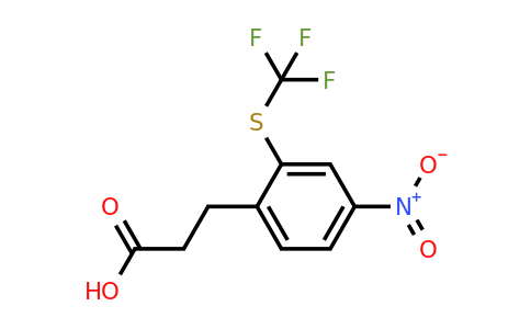 1805756-20-0 | 3-(4-Nitro-2-(trifluoromethylthio)phenyl)propanoic acid
