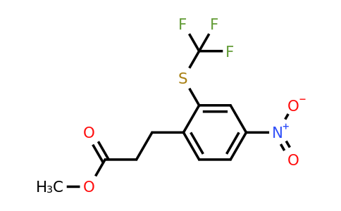 1805756-27-7 | Methyl 3-(4-nitro-2-(trifluoromethylthio)phenyl)propanoate
