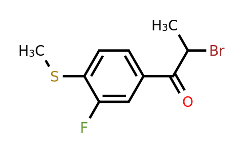 1805758-07-9 | 2-Bromo-1-(3-fluoro-4-(methylthio)phenyl)propan-1-one
