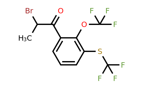 1805758-08-0 | 2-Bromo-1-(2-(trifluoromethoxy)-3-(trifluoromethylthio)phenyl)propan-1-one