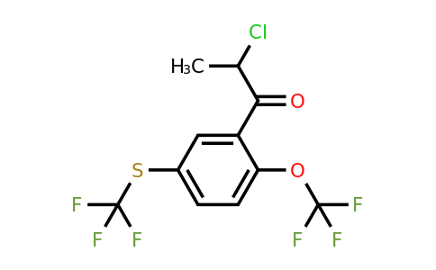 1805758-19-3 | 2-Chloro-1-(2-(trifluoromethoxy)-5-(trifluoromethylthio)phenyl)propan-1-one