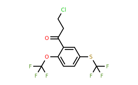 1805758-28-4 | 3-Chloro-1-(2-(trifluoromethoxy)-5-(trifluoromethylthio)phenyl)propan-1-one