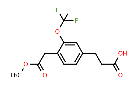 1805758-90-0 | Methyl 4-(2-carboxyethyl)-2-(trifluoromethoxy)phenylacetate